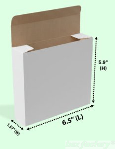 Tuck & Tuck White Box (3 Ply) 6.5 x 1.57 x 5.9 Inch