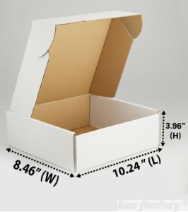Mailer White Box (3 Ply) 10.24.x8.46x3.96 Inch