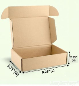 Mailer Brown Box (3 Ply) 9.25x5.71x2.83 Inch